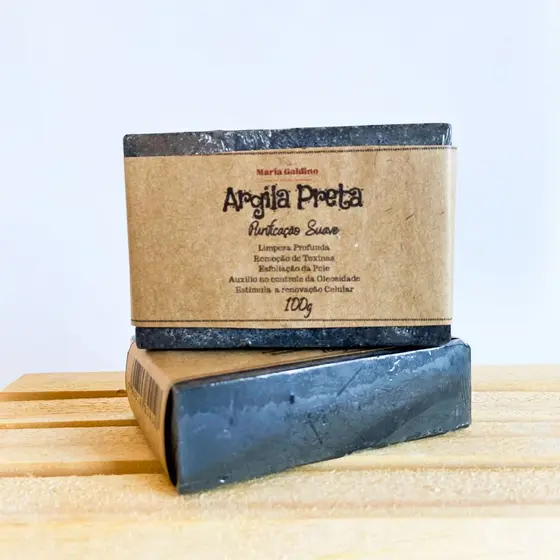 Sabonete de Argila Preta Rejuvenescedor,Detox,Skin Care Artesanal