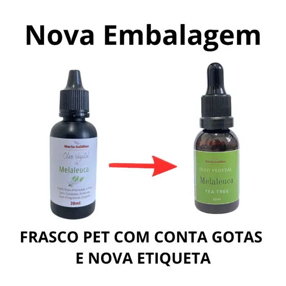Óleo Vegetal Melaleuca Tea Tree 100% Puro 30ml Para Unha Pele Cabelo.