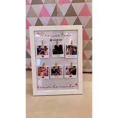 Porta Retrato Luminoso Quadro Varal de Led Porta Retrato Fotos Polaroids Porta Retrato Personalizado