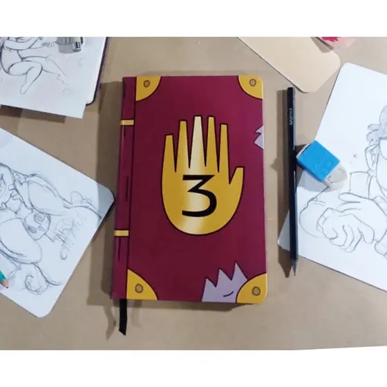 Caderno sketchbook ou anotações GRAVITY FALLS 21x14cm.