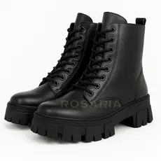 Bota Coturno Feminino Legitimo Tratorada Zíper Lateral Blogueira