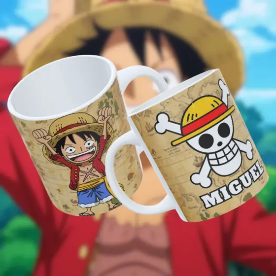 Caneca Personalizada One Piece Luffy - COM SEU NOME