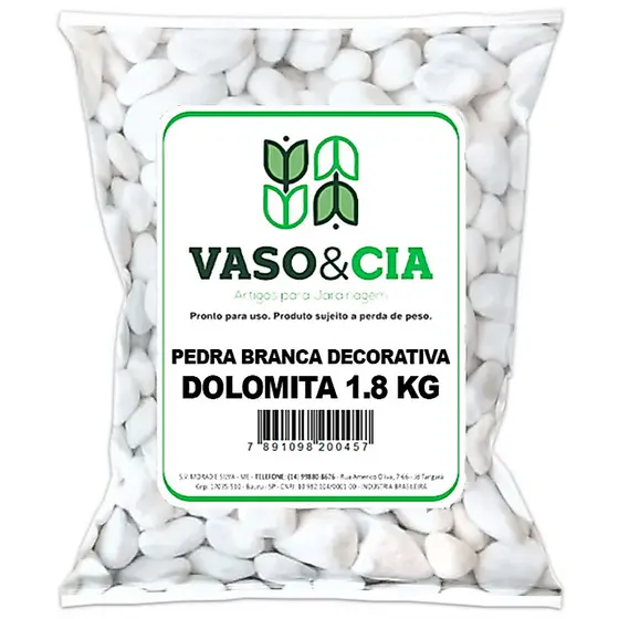 Pedra Dolomita Branca Seixo Branco - Vaso Jardim Decoração Planta - 1.8 kg