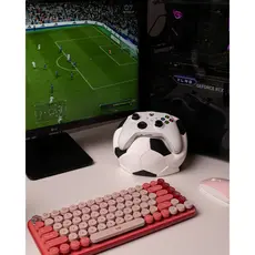 Suporte de Controle - Bola de Futebol - Organizador para Mesa Setup Estação de Jogos Ideal para Console e PC