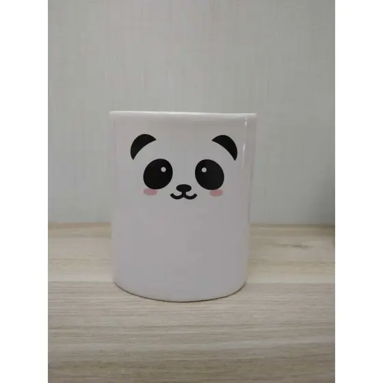 Porta Pentes Porcelana Rostinho de Urso Panda Escovas de Cabelo, Escovas de Dentes, Porta treco Lavabo