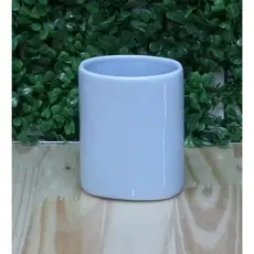 Porta Pentes Porcelana Azul Candy Escovas de Cabelo , Tesourinha , Escovas de dentes , Porta Treco Lavabo Banheiro