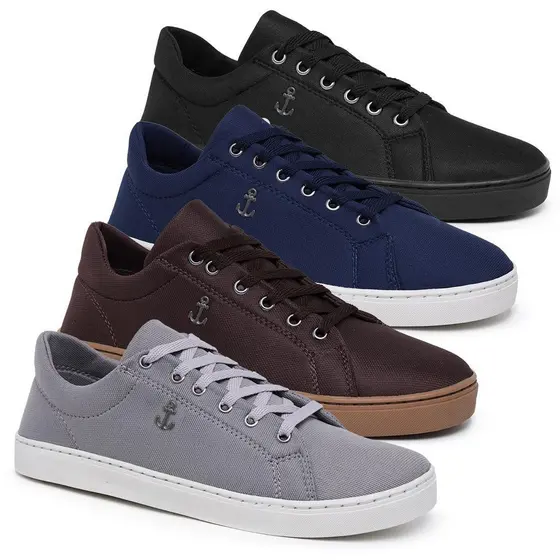 Sapatenis Masculino Casual Leve Sapatênis Sola Preta