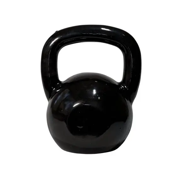Kettlebell 30 kg Emborrachado Preto  Peso - Treino em Casa Academia Crossfit Musculação