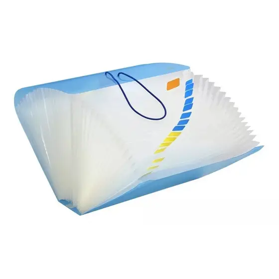 Pasta Sanfonada Duplicata Plástica Tamanho Médio 19x24cm com 31 Divisórias 19x24cm Acp e Polibras