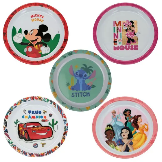 Prato Infantil Disney 21cm Criança Refeição De Plástico BPA Free