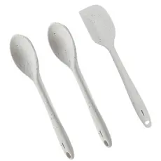 Kit 2 Colheres Arroz + 1 Espátula Brinox Vanila Silicone