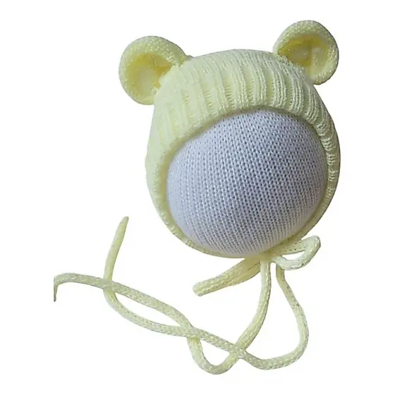 ✨ Touca Ursinho Newborn em Tricô | Prop para Fotografia de Bebê ✨