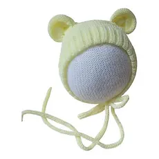 ✨ Touca Ursinho Newborn em Tricô | Prop para Fotografia de Bebê ✨