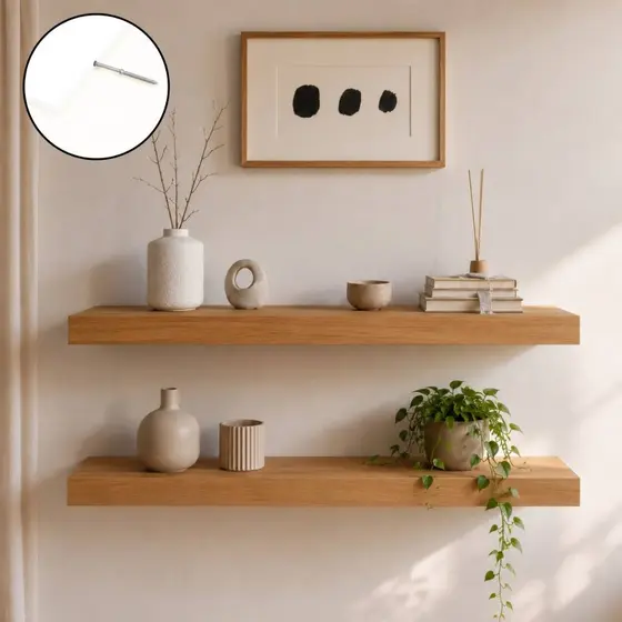 Prateleira Freijó 80x20 Grossa 30mm MDF Suporte Invisível