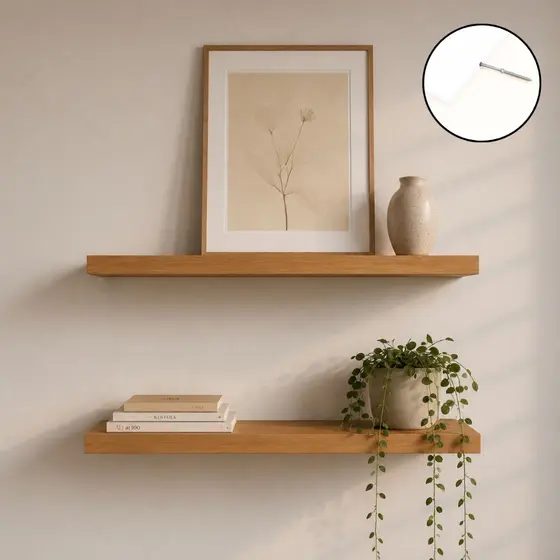 Prateleira Freijó 60x20 Grossa 30mm MDF Suporte Invisível