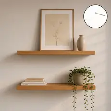 Prateleira Freijó 60x20 Grossa 30mm MDF Suporte Invisível