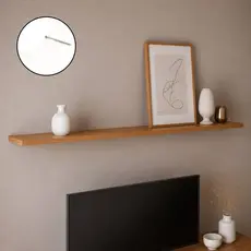 Prateleira Flutuante Freijó 120x20 cm MDF 15 mm Suporte Invisível