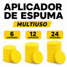 Aplicadores De Espuma Automotivo Amarelo Para Ceras Polidores Revitalizadores de Plásticos Tipo Vonixx Detailer
