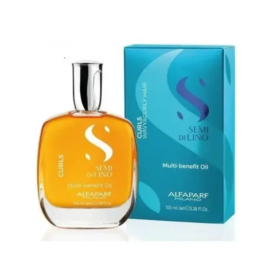 Multi-benefit Oil Semi Di Lino Curls 100ml - Alfaparf