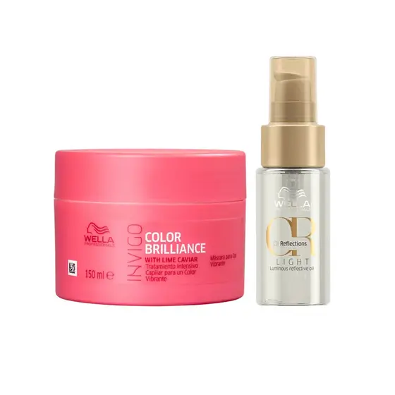 Kit Máscara Brilliance e Oil Reflections Light 30ml  - Wella