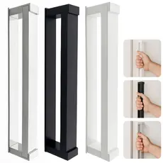 Puxador Unitário Alça Barra Alumínio De Colar Adesivo 3M Dupla Face Porta Vidro Correr Haste 290mm
