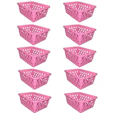 Kit 10 Cestos Multiuso Organizador Pequeno 16x12x6Cm Cores cestinha organizadora bebe