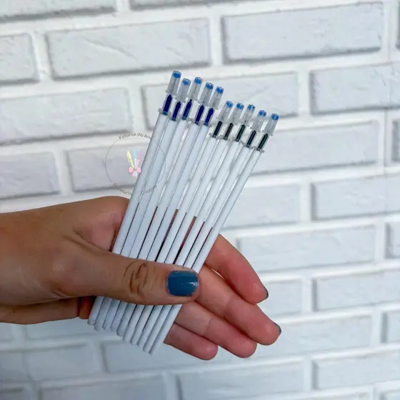 Kit Refil para caneta gel Preto e Azul 0.4mm ponta fina agulha