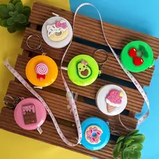 Fita métrica doces e frutas 1,5m decorada Portátil retrátil para Medição polegada e cm