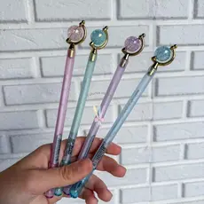 Caneta em gel Globinho, caneta ponta 0.4 extrafina com decoração globo giratório