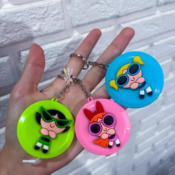 Fita métrica Meninas Superpoderosas 150cm kit trena medidora 1 metro powerpuff