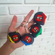 Mini trena de aço 1 metro chaveiro, fita métrica polegada e cm