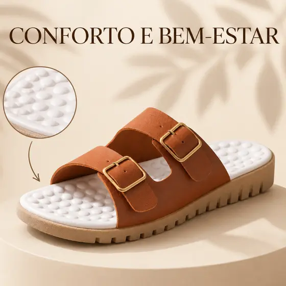Chinelo Rasteira Feminino Ortopédico Anatômico Papete Plataforma Birk Macia Confort