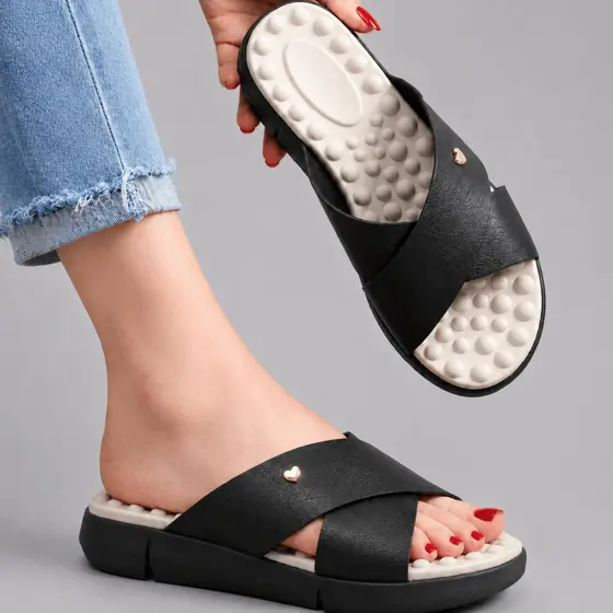 Chinelo Feminino Tamanco Plataforma Anatômico Ant-Stress Esporão Massageador Ortopédico Macio