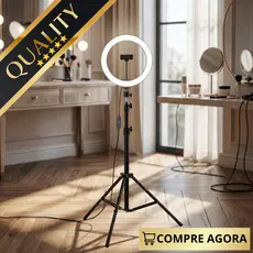 Ring Light Com Led 26cm Com 3 Tipos De Luzes