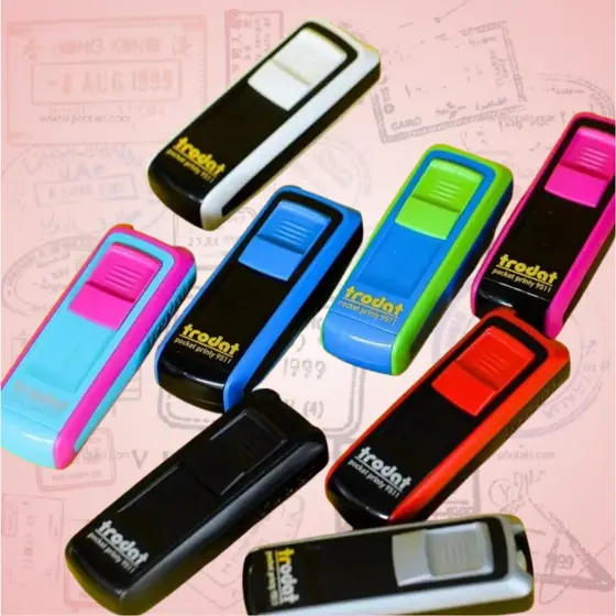 Carimbo POCKET de bolso Trodat 9511  - NOVAS CORES -