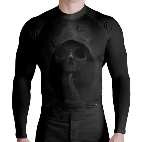 Rash Guard Masculina Camisa Jiu Jitsu No-Gi Skull Ceifador Manga Longa