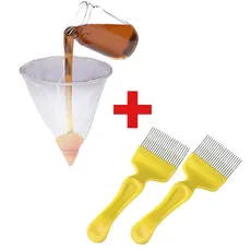Kit Apicultura Coador p/ Mel + 2 Garfos desoperc 21 Pin inox