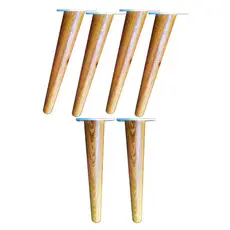 Pé Palito Retro 30cm C/ Base Metal Angelim - Kit 6pcs
