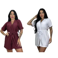 kit 2 robe noiva robie roupão Roby feminino kimono