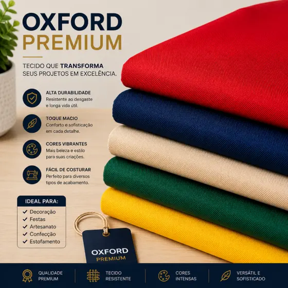 Oxford Liso Premium Varias Cores Excelente Qualidade Toque Macio largura 1,50m Costura Artesanato