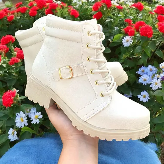 Bota feminina coturno cano curto Tratorado Blogueiras Feminino - OUTONO-INVERNO 2025