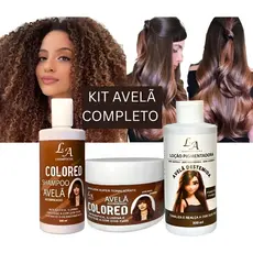 Kt Avelã Completo Shampoo, Loção E Máscara S/ Amônia 300ml