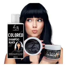 Kt Shampoo+máscara Tonalizante Preto Intenso Sem Amônia L&a