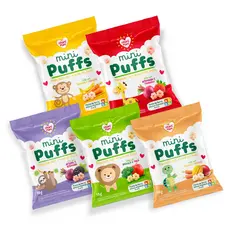 Mini Puffs Snack P/crianças Mix de Sabores 5 Unidades 15g