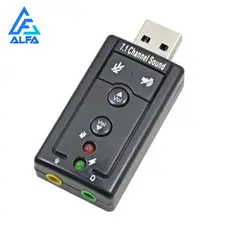 Placa De Som Usb 7.1 Canais Adaptador Audio Fone De Ouvido