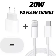 Carregador Para iPhone Fonte + Cabo 20w PD Turbo Rapido Tipo C Lightning