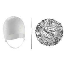 Kit Tintura Coloração hidratação Touca Metalizada e Siliconada Mechas Luzes Com Agulha inox Dompel