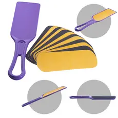 Kit Suporte Lixa Pedicure Pés Anatômica + 12 unidades de Lixa Profissional Dompel