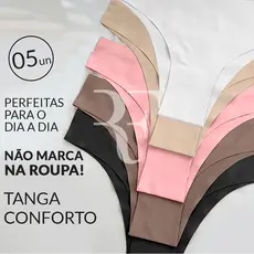 Kit 5 Calcinha Sem Costura Corte a Laser Não Marca Calcinha Lisa Conforto