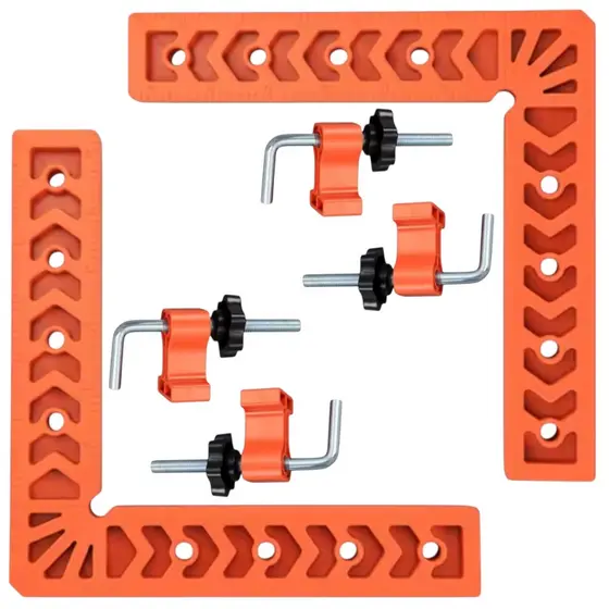 Kit 2 Grampos De Canto Sargento Esquadro Angular 90° 10 X 10